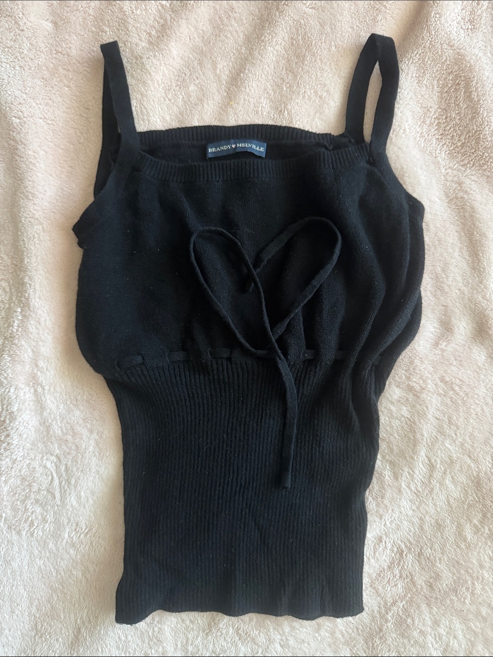 Brandy Melville Black Ribbed Tank top